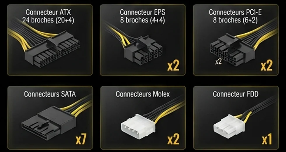 Une connectique complète pour votre configuration.